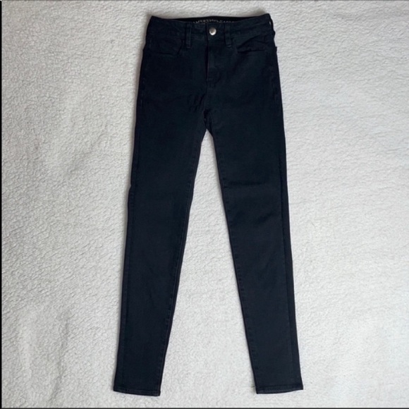 American Eagle Black Jeans Denim High Rise Jegging 
Size 0 - Picture 2 of 9